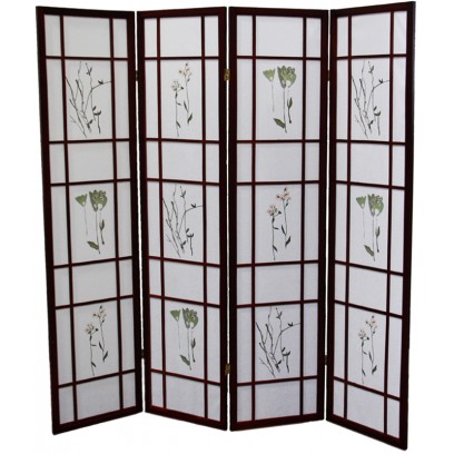 Botanical Cherry 4 Panel Shoji Screen